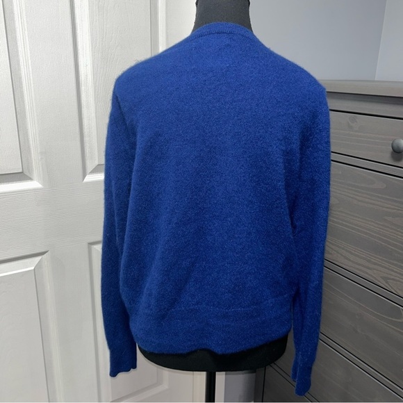 Women's Blue Button-Up Sweater - Picture 2 of 6